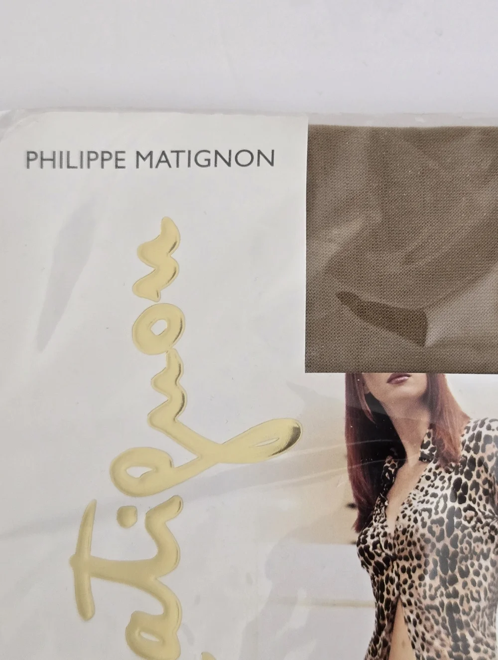 PHILIPPE MATIGNON size Small Semi Sheer Matte Brown Low Rise Tights 30‎ Denier